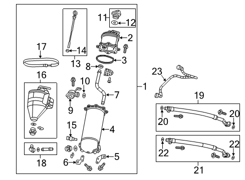 2019 Chevy Corvette Filler Cap Diagram for 12680708
