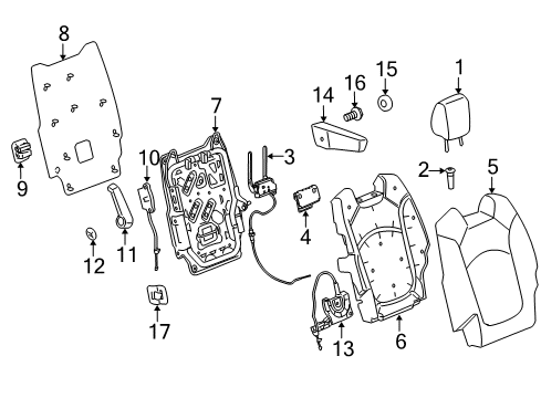 2013 Buick Enclave Second Row Seats Diagram 5 - Thumbnail