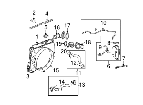 2010 Chevy Colorado Water Outlet Diagram for 12605785