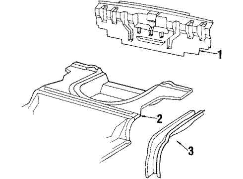 1987 Chevy Cavalier Rear Body Diagram 1 - Thumbnail