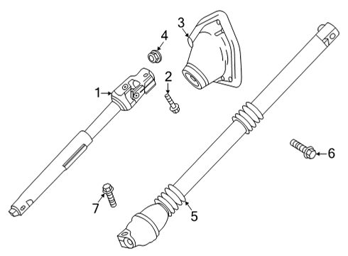 2023 GMC Sierra 2500 HD Lower Steering Column Diagram
