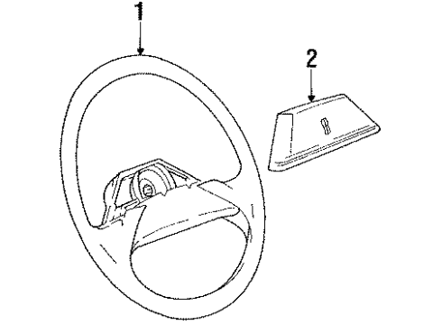 1994 Oldsmobile Silhouette Steering Column & Wheel, Steering Gear & Linkage Diagram 4 - Thumbnail