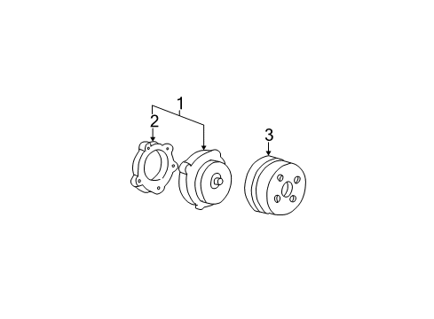 2005 Pontiac G6 Cooling System, Radiator, Water Pump, Cooling Fan Diagram 1 - Thumbnail