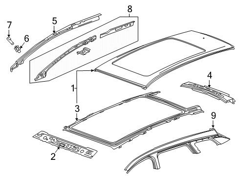2020 Buick Regal TourX Roof & Components Diagram 1 - Thumbnail