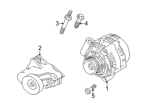 2001 Pontiac Grand Am Alternator Stud Diagram for 24575506
