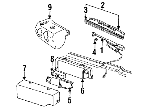 1999 GMC Yukon Rear Wipers Diagram