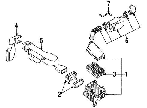 1992 Saturn SC Air Inlet Diagram