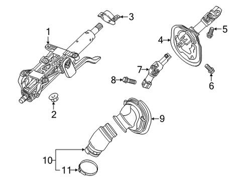 2022 Buick Envision Steering Column Assembly Diagram