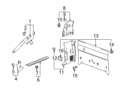 2011 Chevy Colorado Interior Trim - Cab Diagram 3 - Thumbnail
