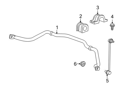 2012 Buick Enclave Stabilizer Bar & Components - Front Diagram