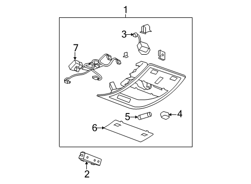 2011 Chevy Avalanche Overhead Console Diagram 2 - Thumbnail