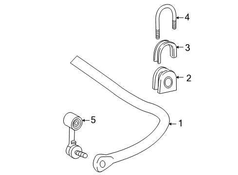 2006 GMC Sierra 3500 Stabilizer Bar & Components - Rear Diagram