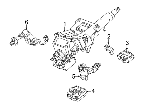 2014 Cadillac CTS Steering Column, Steering Wheel & Trim Diagram 1 - Thumbnail