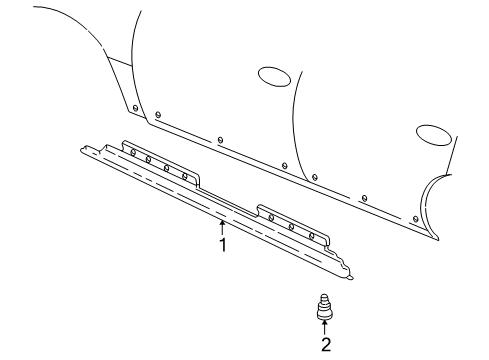 2005 Buick Park Avenue Exterior Trim - Pillars, Rocker & Floor Diagram