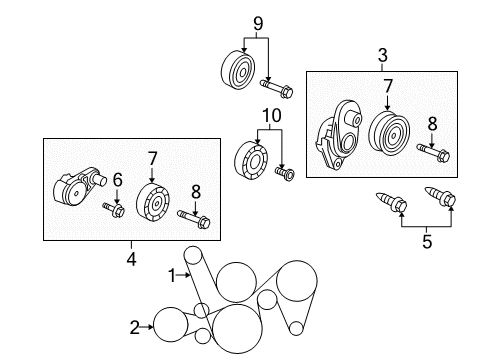 2006 Pontiac GTO Belts & Pulleys Diagram