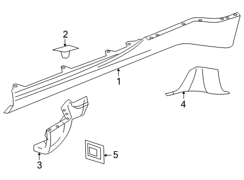 2006 Chevy SSR Exterior Trim - Pillars, Rocker & Floor Diagram 1 - Thumbnail