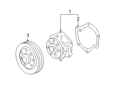 2012 Chevy Impala Cooling System, Radiator, Water Pump, Cooling Fan Diagram 1 - Thumbnail