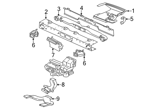 2007 Buick Terraza Ducts Diagram 1 - Thumbnail
