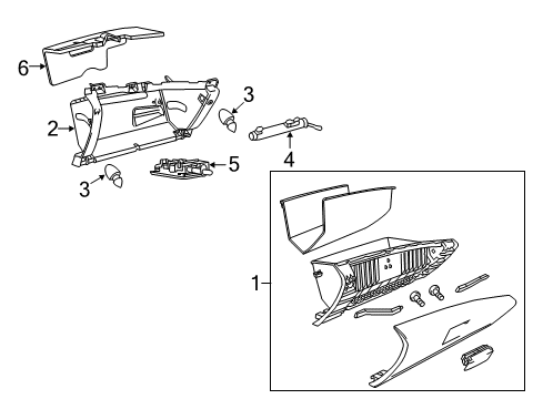 2017 Chevy SS Glove Box Diagram