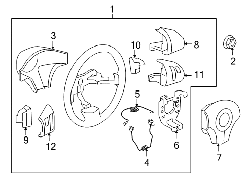 2007 Saturn Sky Steering Wheel Diagram for 15944300