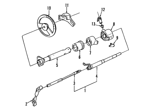 1986 Chevy G20 Steering Column, Steering Wheel Diagram 3 - Thumbnail