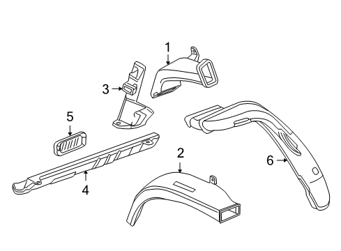 2012 GMC Acadia Ducts Diagram
