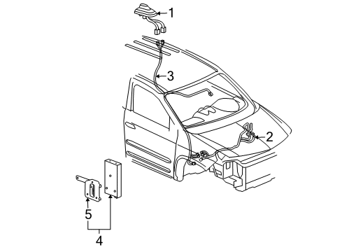 2007 Buick Rendezvous Antenna & Radio Diagram 1 - Thumbnail
