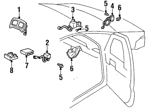 1994 Oldsmobile Silhouette Air Bag Components Diagram