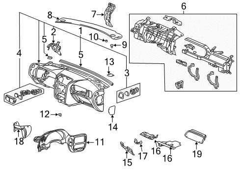 2004 Chevy Trailblazer Instrument Panel Diagram