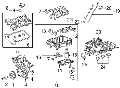 2019 Cadillac CT6 Throttle Body Diagram for 12726047