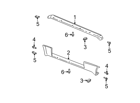 2005 Pontiac Grand Am Exterior Trim - Pillars, Rocker & Floor Diagram