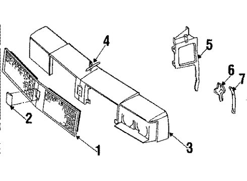 1986 Oldsmobile Cutlass Supreme Emblem, Front Diagram for 22514884