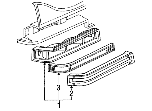 1990 Cadillac Seville Tail Lamp Assembly, Rear Diagram for 5975760