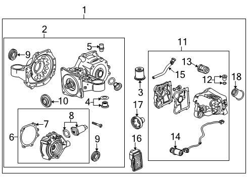 2012 Cadillac SRX Axle & Differential - Rear Diagram