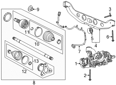 2022 Buick Encore Axle & Differential - Rear Diagram