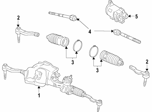 2022 Cadillac XT4 Steering Column & Wheel, Steering Gear & Linkage Diagram 3 - Thumbnail