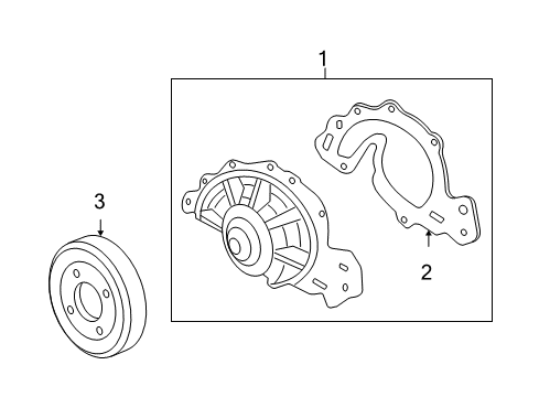 2007 Buick Lucerne Cooling System, Radiator, Water Pump, Cooling Fan Diagram 1 - Thumbnail
