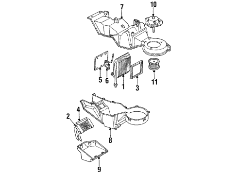 1999 GMC C2500 Suburban Auxiliary Heater & A/C Diagram