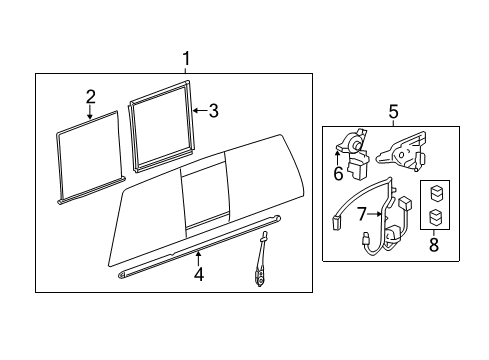 2007 Chevy Silverado 1500 Glass & Hardware Diagram 2 - Thumbnail