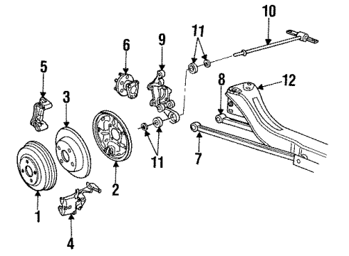 1993 Saturn SC1 Rear Brakes Diagram