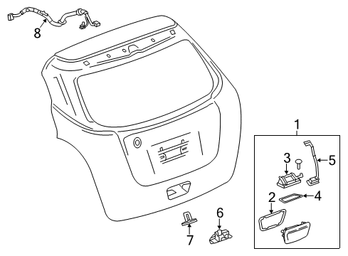 2022 Buick Encore Lock & Hardware Diagram