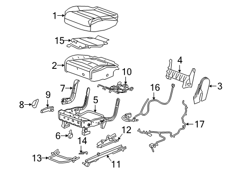 2023 Cadillac XT6 Actuator, Rear Passenger Side Diagram for 84809251