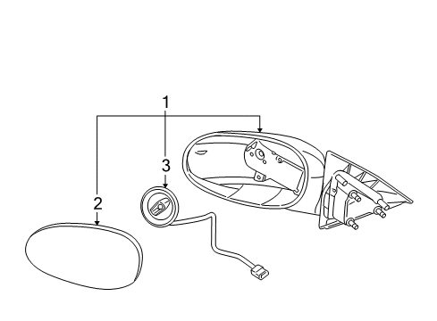 2005 Buick LaCrosse Outside Mirrors Diagram