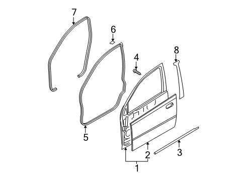 2007 Chevy Aveo5 Front Door Diagram