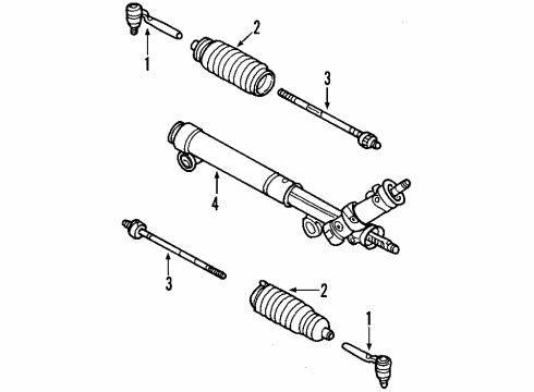 2004 Chevy SSR P/S Pump & Hoses, Steering Gear & Linkage Diagram 1 - Thumbnail