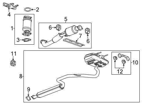 2014 Chevy Impala Exhaust Components Diagram 1 - Thumbnail