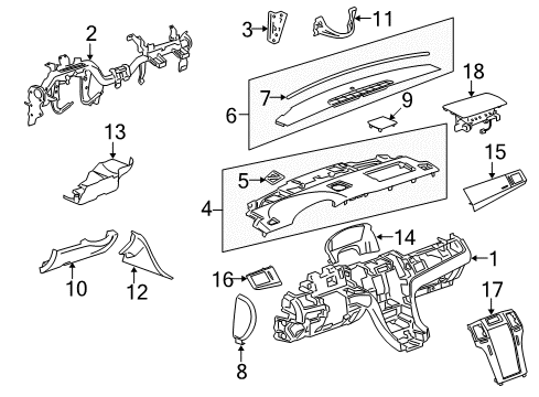 2007 Cadillac Escalade Instrument Panel Diagram