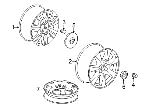 2012 Cadillac SRX Wheels Diagram