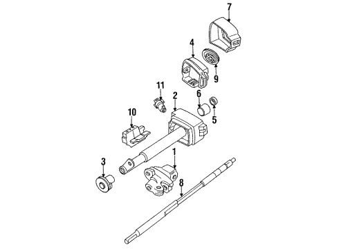 1988 Chevy Corsica Steering Column Assembly Diagram 2 - Thumbnail