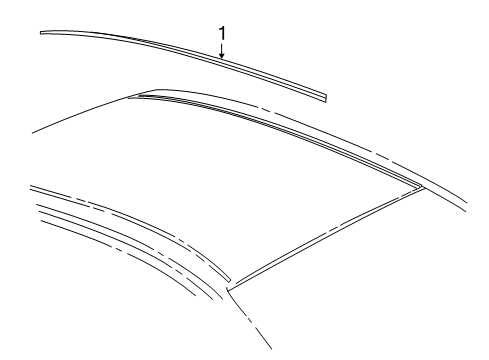 2005 Cadillac STS Exterior Trim - Roof Diagram